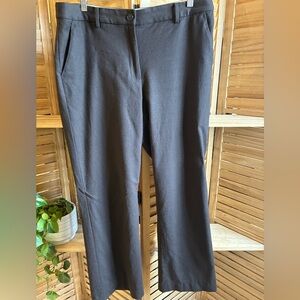 Talbots Windsor Italian Flannel Wool Pants Size 12 Brown Wool Blend Straight Leg